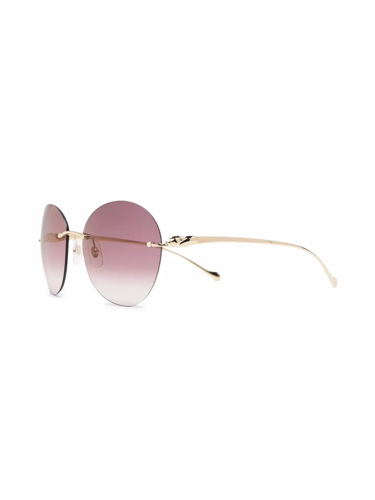 Cartier Eyewear ラウンドフレームサングラス（ゴールド） - 画像2