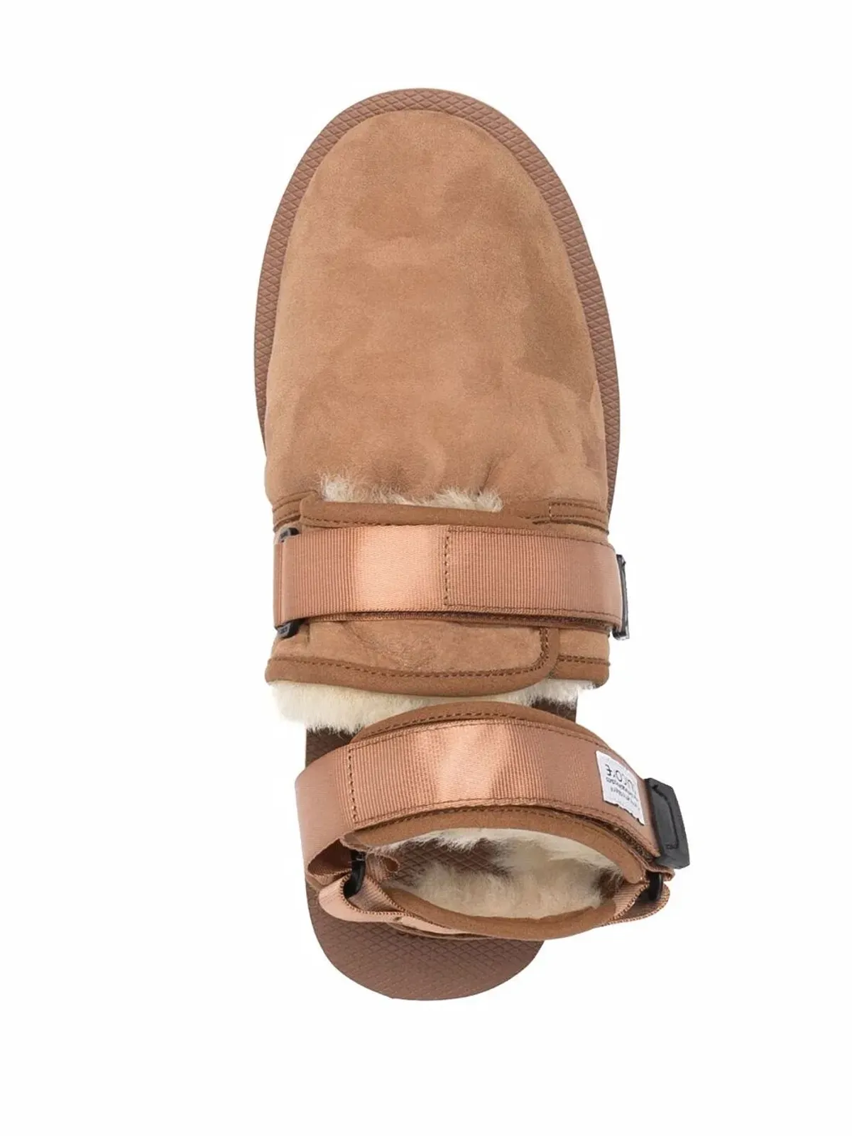 Suicoke シアーリングライニング付きクローズドトゥサンダル - ブラウン - 画像4