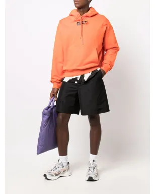 Off-White ロゴプリント ドローストリング コットン パーカー - サムネイル2
