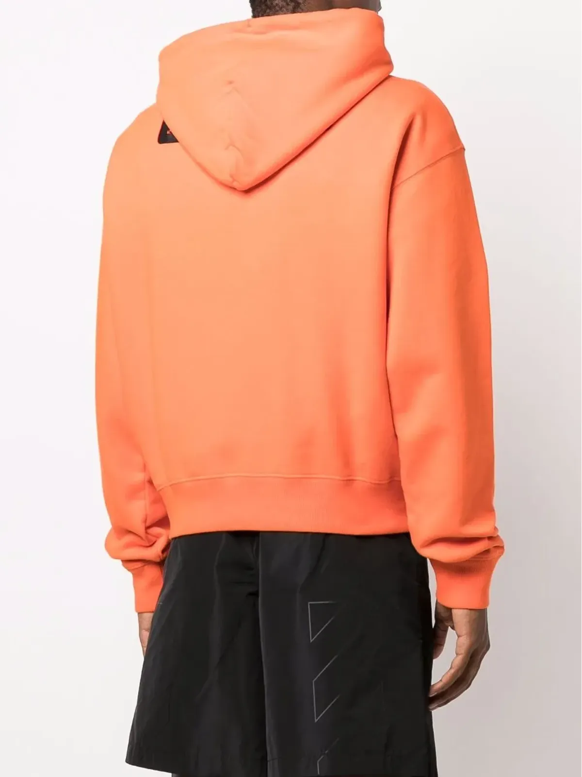 Off-White ロゴプリント ドローストリング コットン パーカー - 画像4