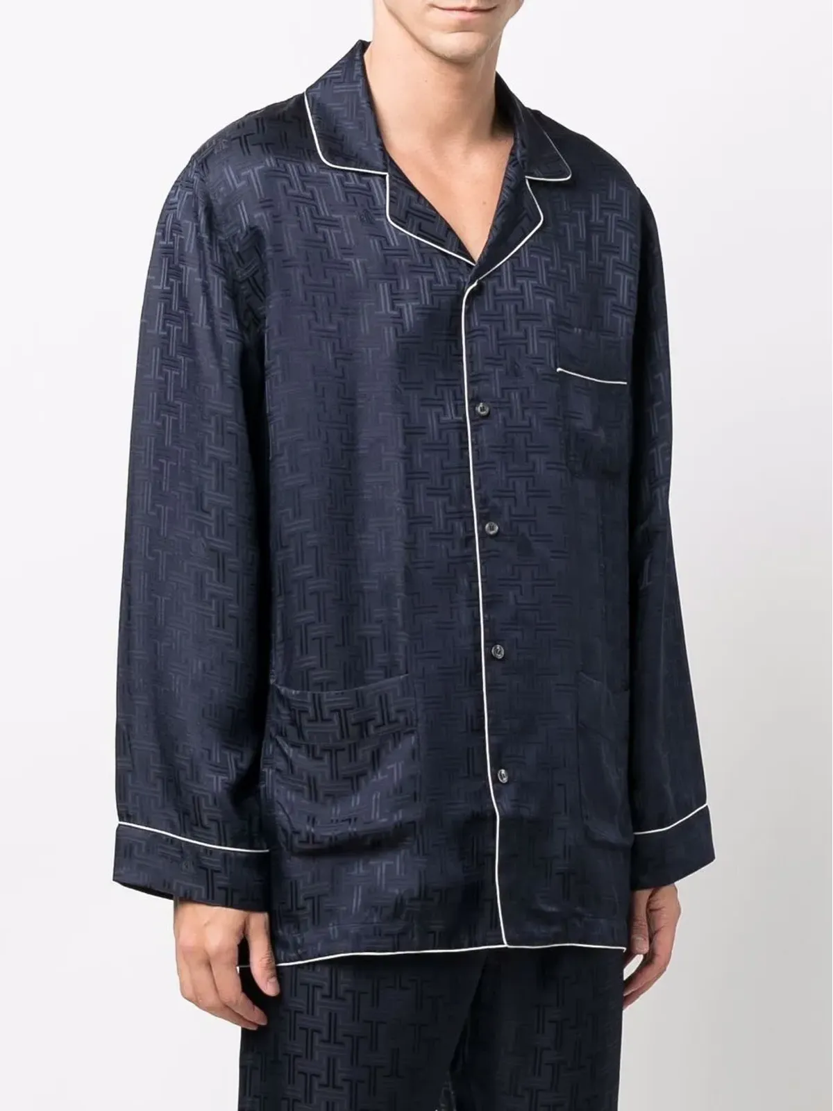 Lanvin ロゴプリント パジャマシャツ - 画像3