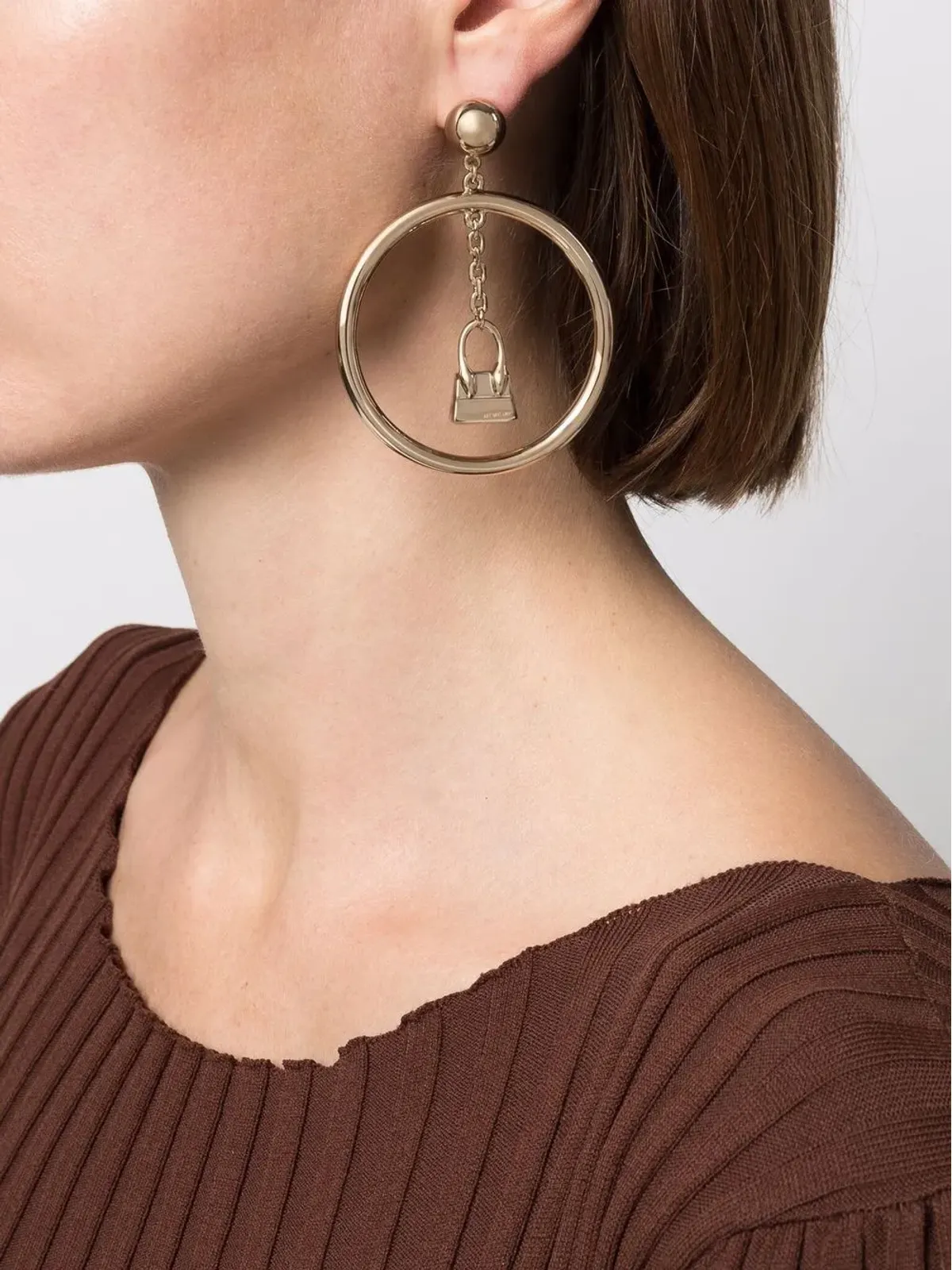 Jacquemus Le Chiquito ドロップフープピアス - ゴールド - 画像2