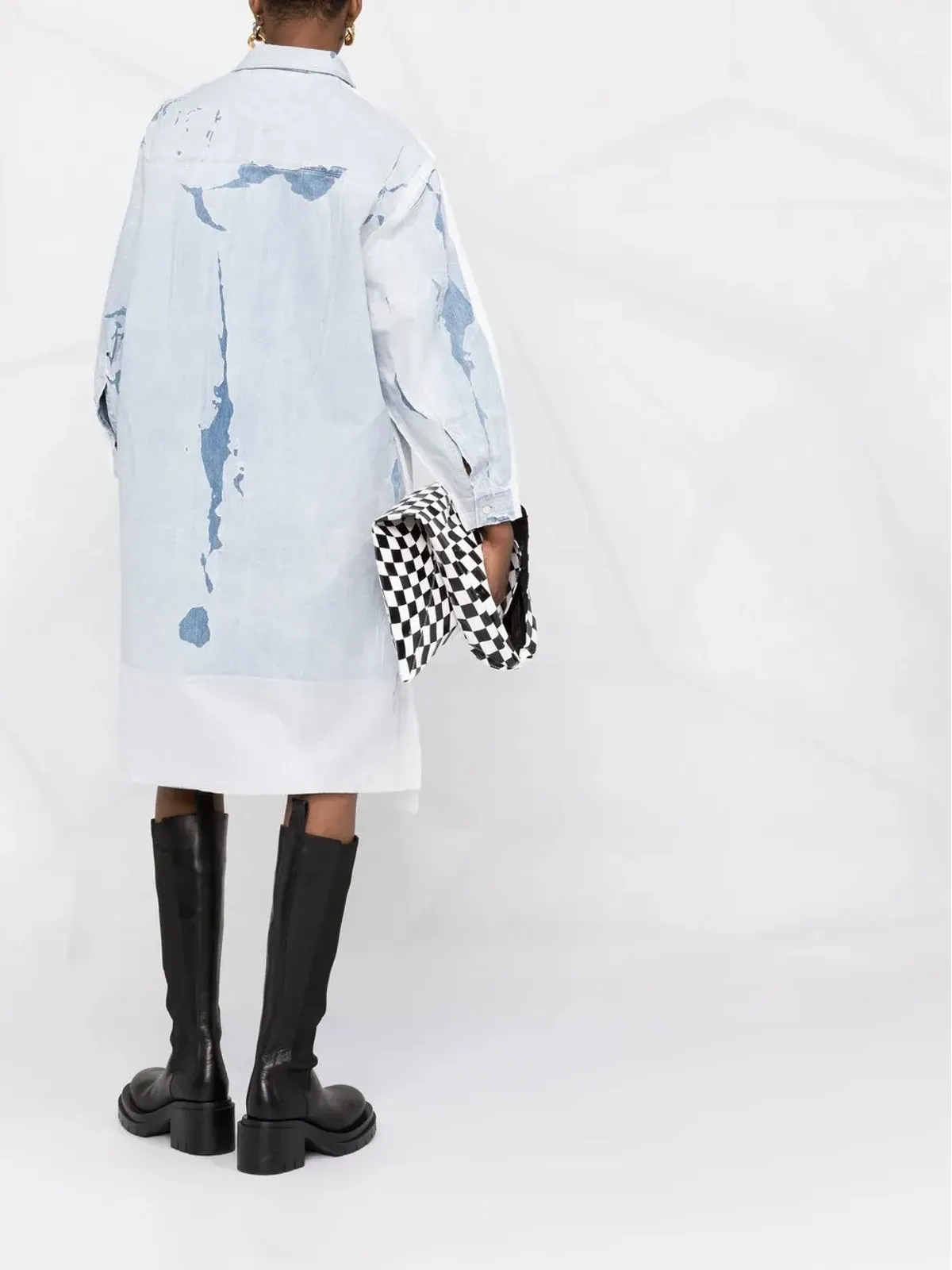 Diesel ダメージ加工デニムシャツドレス - ブルー - 画像4