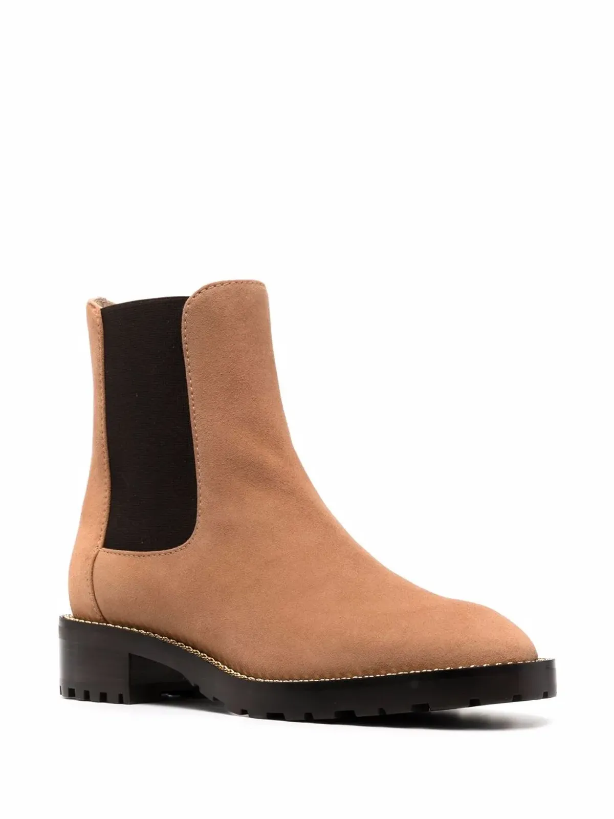 Stuart Weitzman スエードチェーンリンクチェルシーブーツ - 画像2
