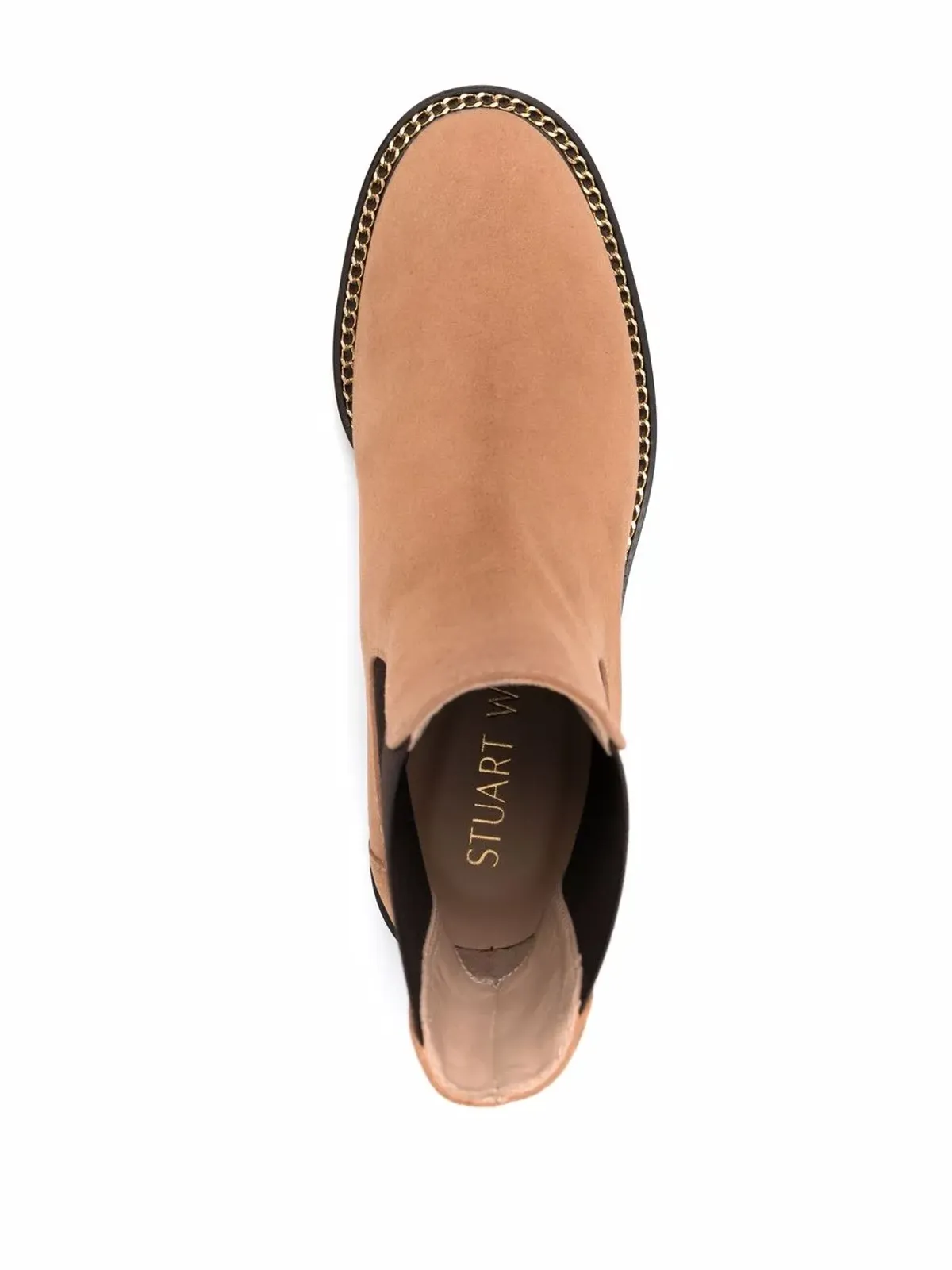 Stuart Weitzman スエードチェーンリンクチェルシーブーツ - 画像4