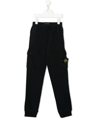 Stone Island Junior サイドロゴパッチディテール トラウザーズ - サムネイル1