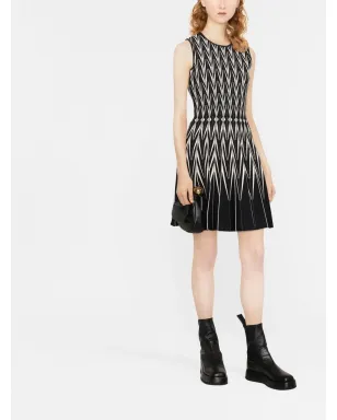 Alexander McQueen インターシャ編みベルト付きドレス - サムネイル2