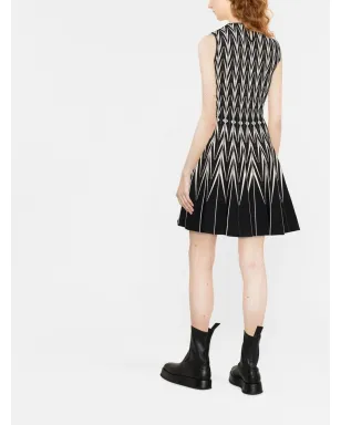 Alexander McQueen インターシャ編みベルト付きドレス - サムネイル3