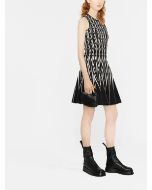 Alexander McQueen インターシャ編みベルト付きドレス - サムネイル4