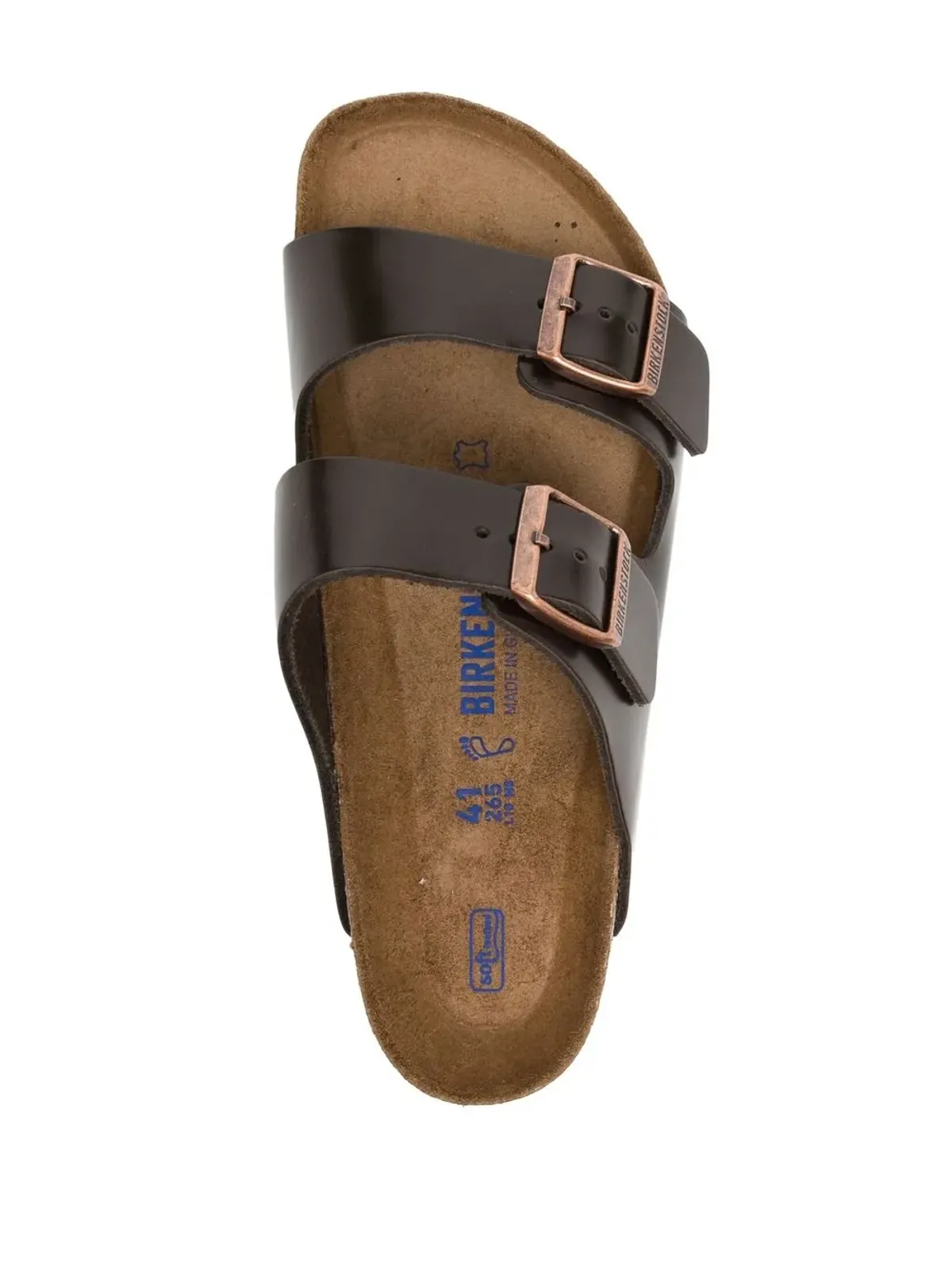 Birkenstock アリゾナ スリッポン スエード サンダル ブラウン - 画像4