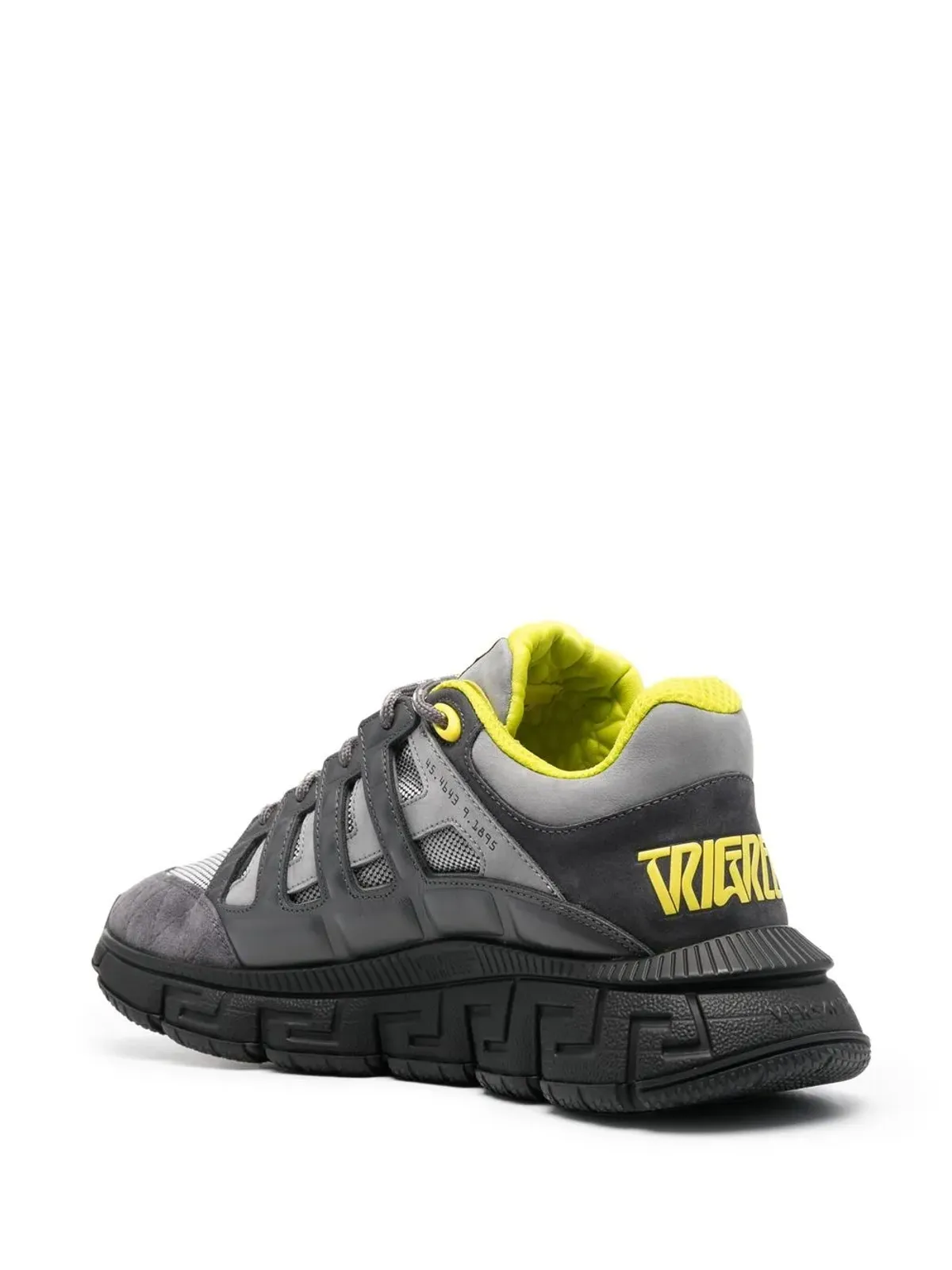 Versace グレカパネルド スリップオン スニーカー グレー - 画像3