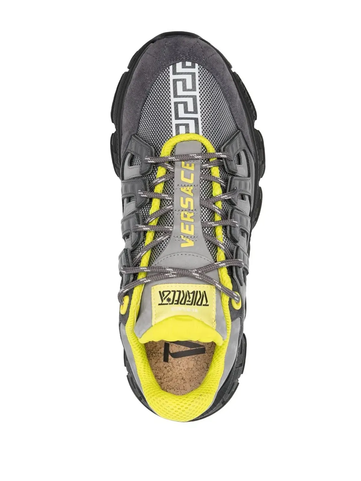 Versace グレカパネルド スリップオン スニーカー グレー - 画像4