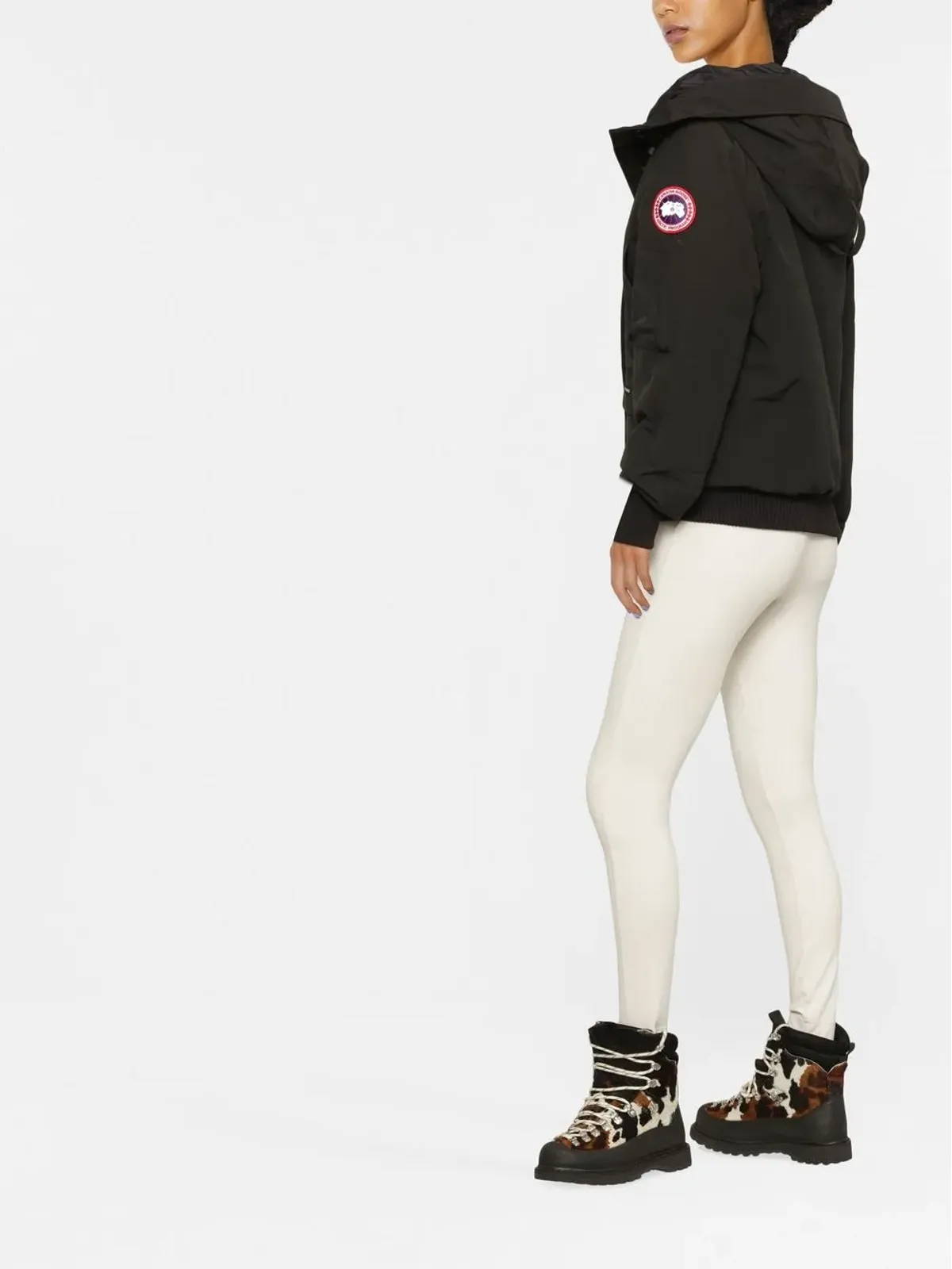 Canada Goose ロゴパッチ付き フード付き ダウンジャケット - 画像4