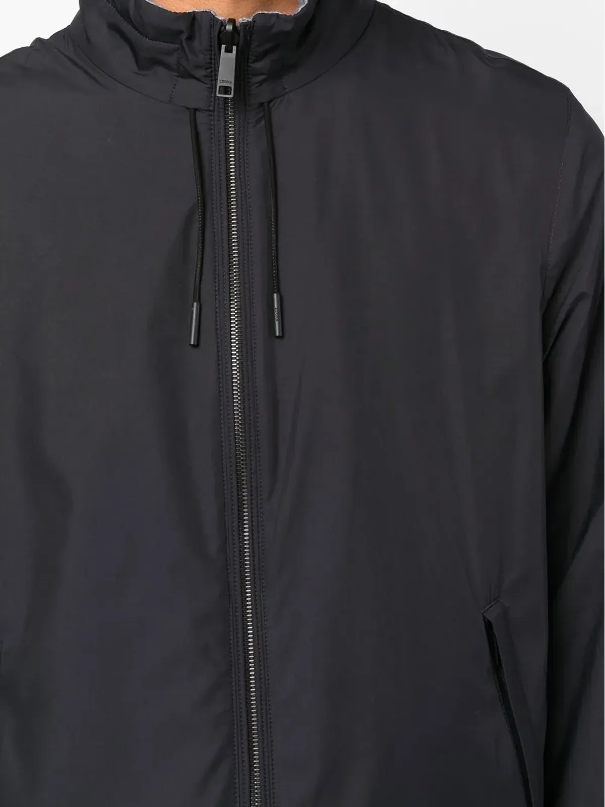 Zegna リバーシブルジップアップスポーツジャケット ブルー - 画像5