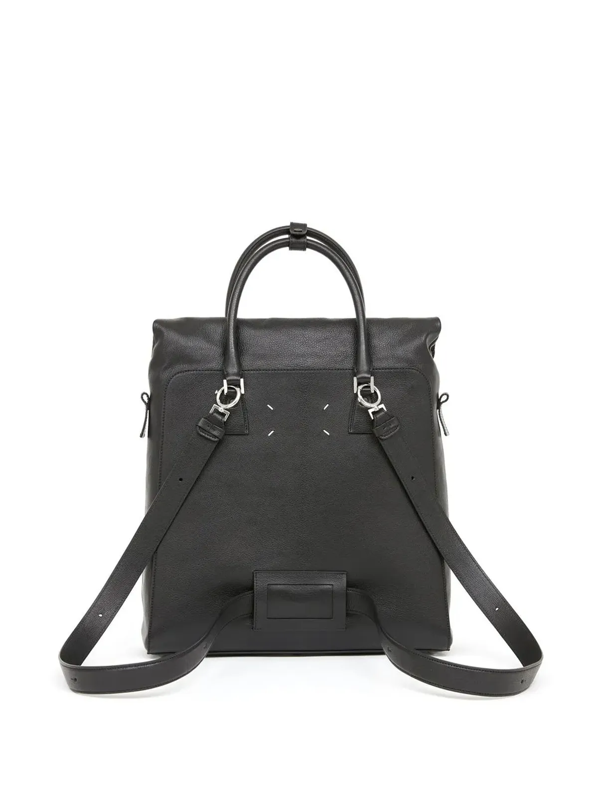 Maison Margiela 5AC レザーバックパック ブラック - 画像4