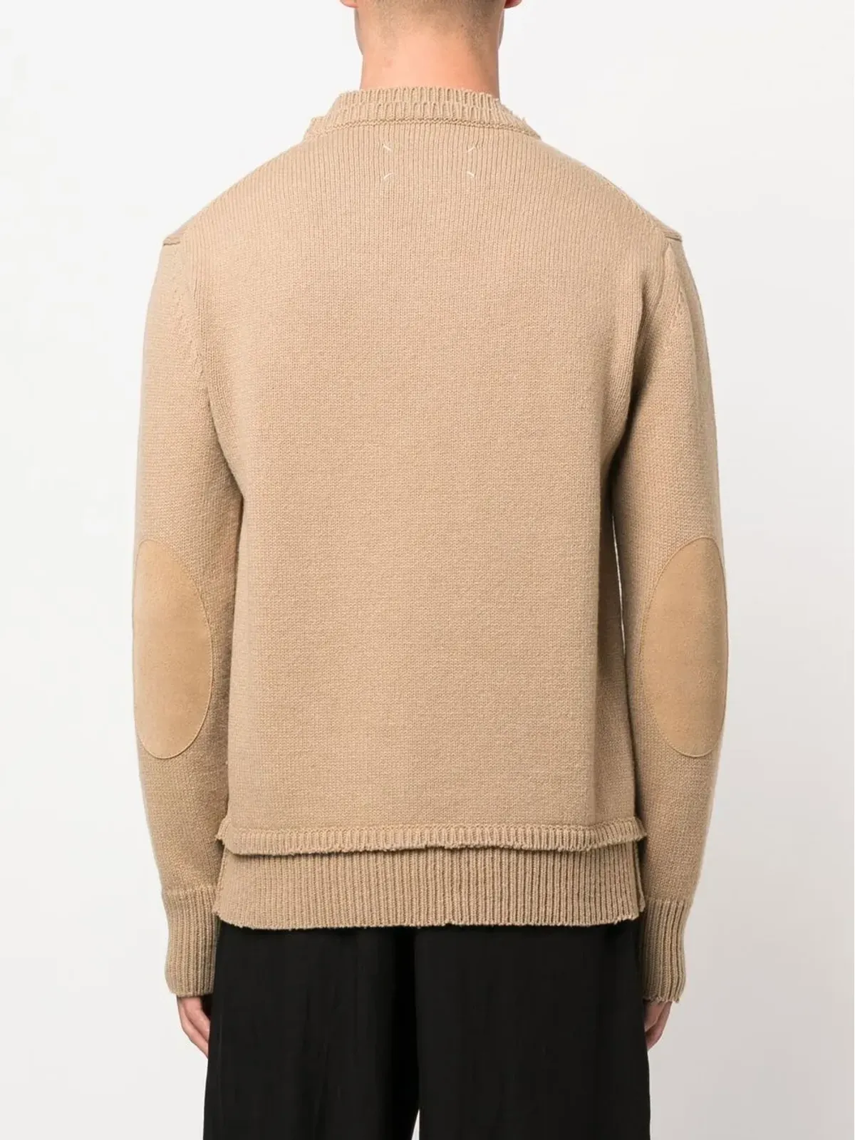Maison Margiela 肘パッチ付きニットジャンパー - 画像4