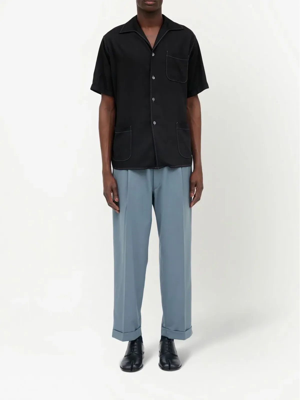 Maison Margiela ショートスリーブ ツイード シャツ - 画像2