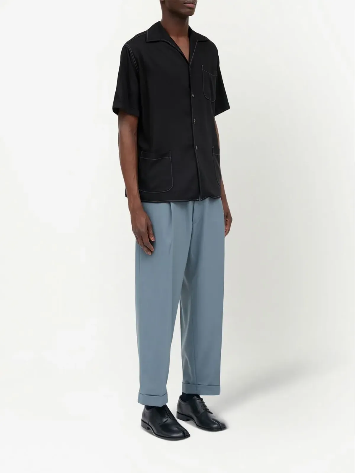 Maison Margiela ショートスリーブ ツイード シャツ - 画像3