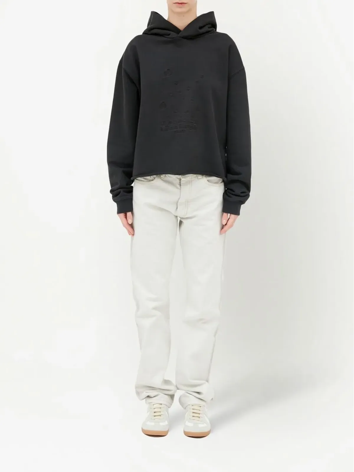 Maison Margiela ナンバー ロゴ刺繍フーディー - 画像2