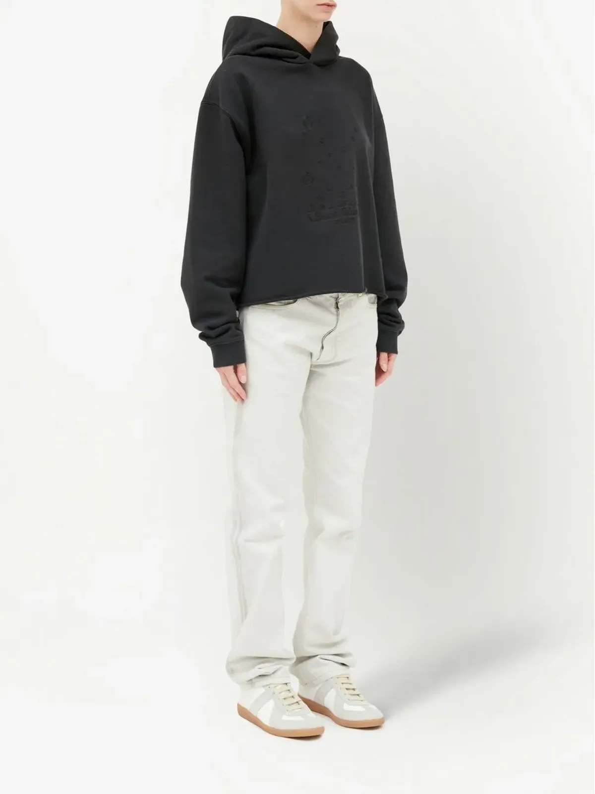 Maison Margiela ナンバー ロゴ刺繍フーディー - 画像3