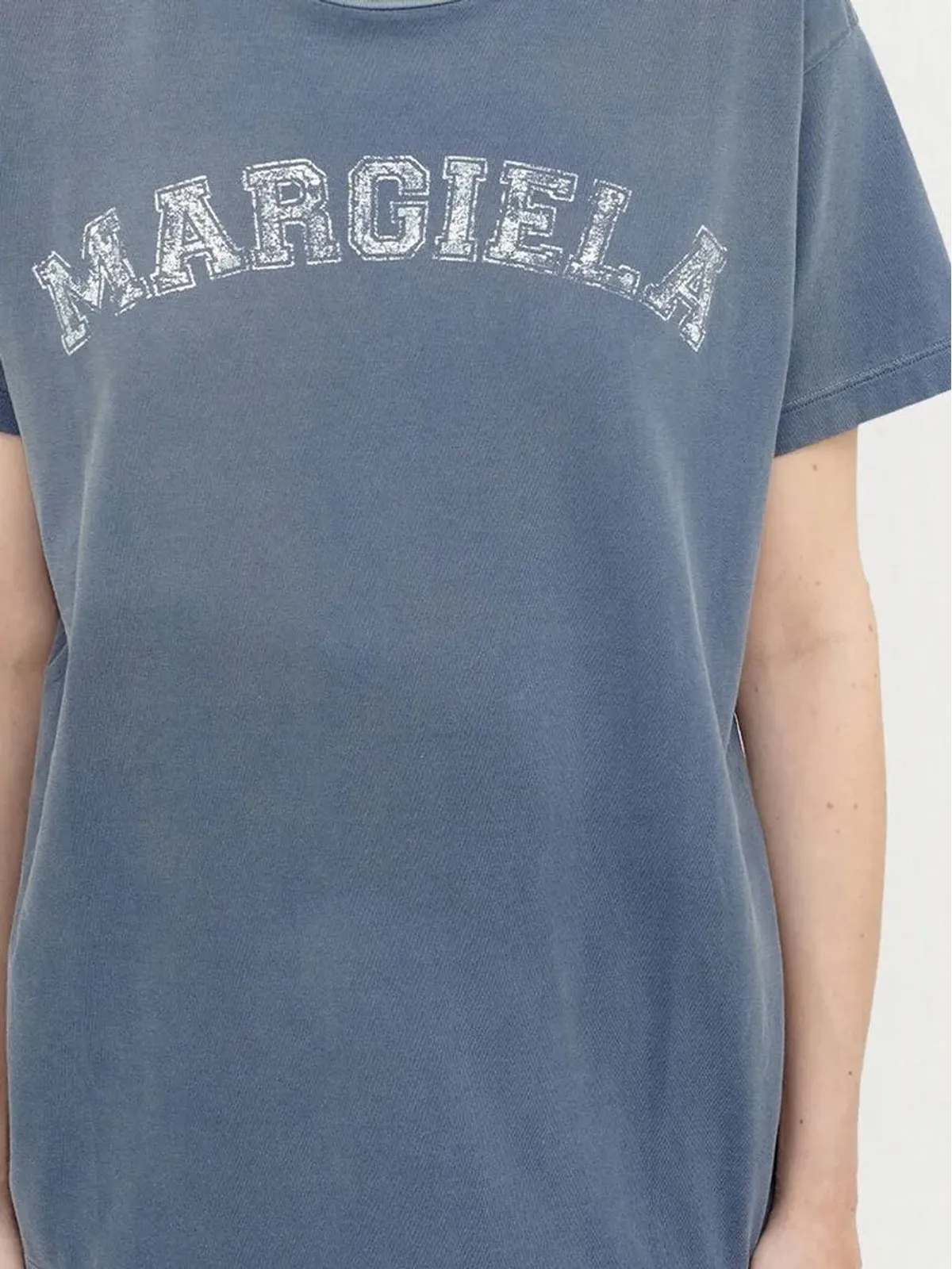 Maison Margiela ロゴプリント ジャージーTシャツ - 画像5