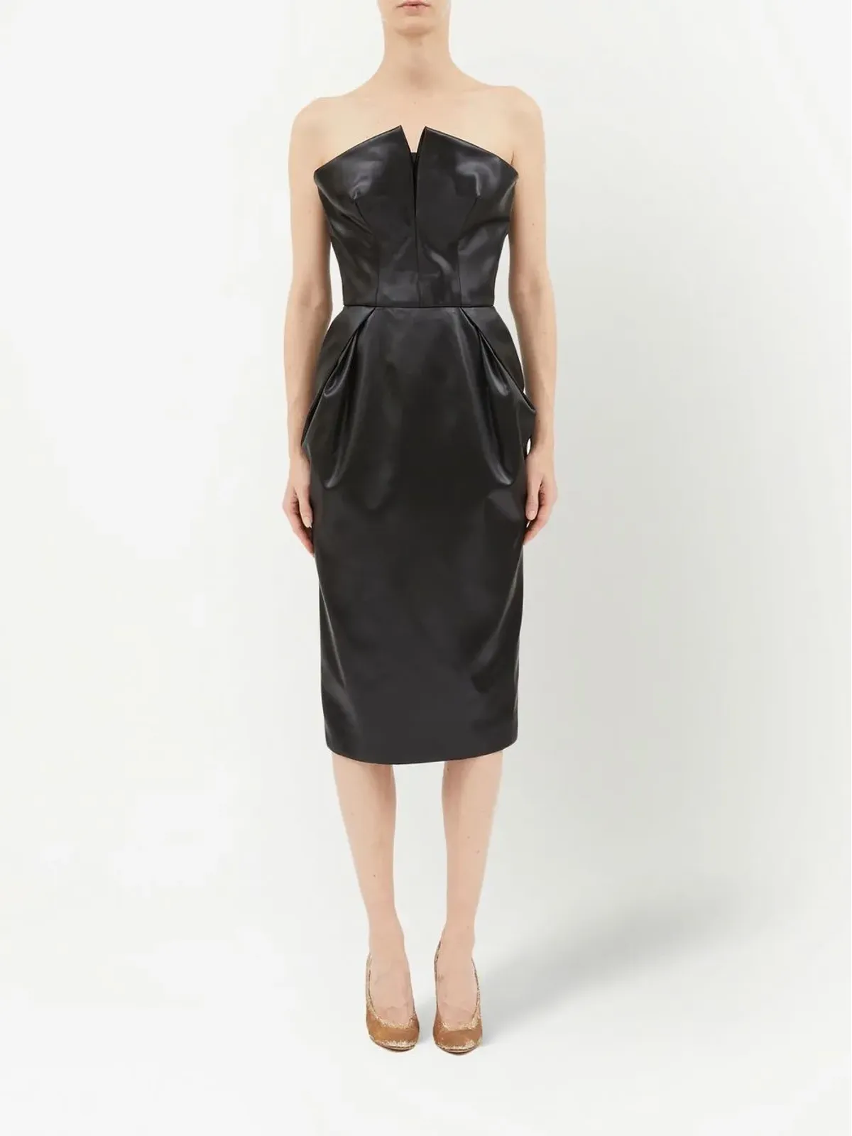 Maison Margiela Cintzed サテン ミディ ドレス - 画像2