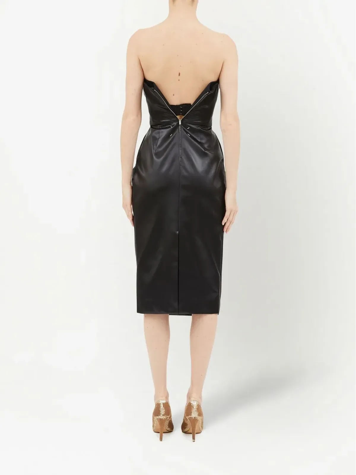Maison Margiela Cintzed サテン ミディ ドレス - 画像4