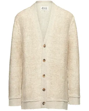 Maison Margiela 切りっぱなしVネックカーディガン - サムネイル1