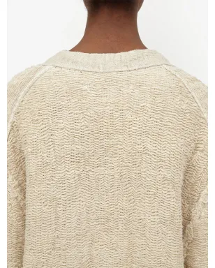 Maison Margiela 切りっぱなしVネックカーディガン - サムネイル5