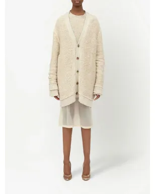 Maison Margiela 切りっぱなしVネックカーディガン - サムネイル2