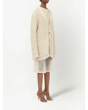 Maison Margiela 切りっぱなしVネックカーディガン - サムネイル3