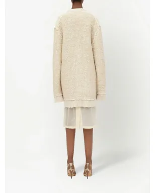 Maison Margiela 切りっぱなしVネックカーディガン - サムネイル4