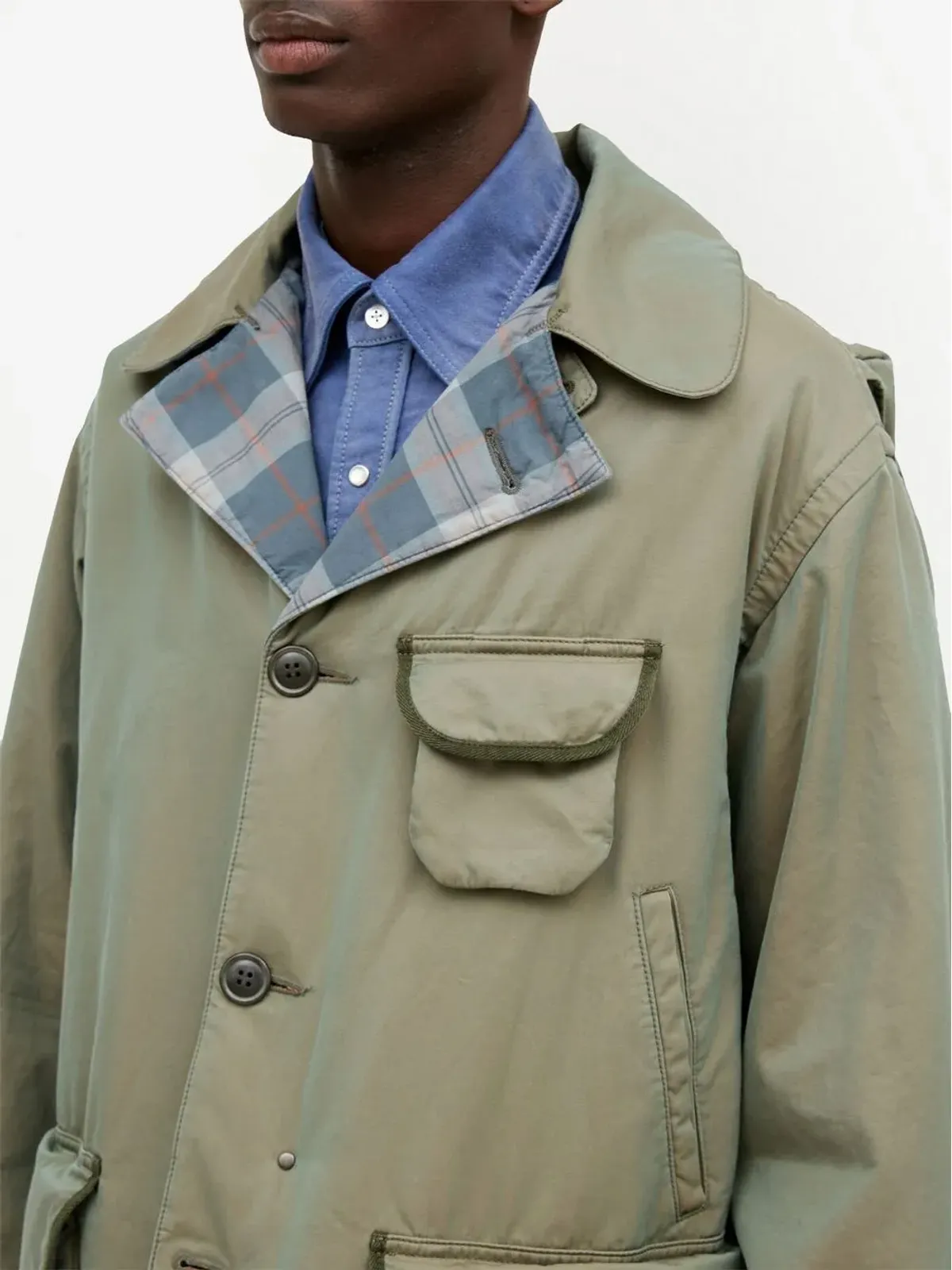Maison Margiela ディストレストコットン シャツジャケット - 画像5