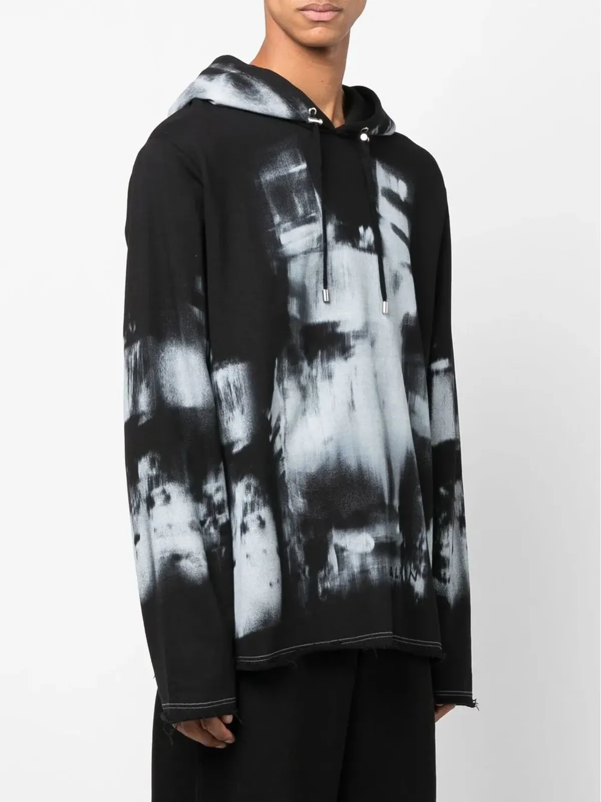 Balmain グラフィック X-ray プリント フーディ - Black - 画像3