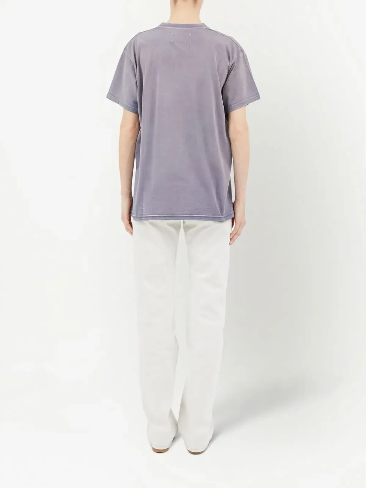 Maison Margiela ロゴプリント ジャージーTシャツ - パープル - 画像5