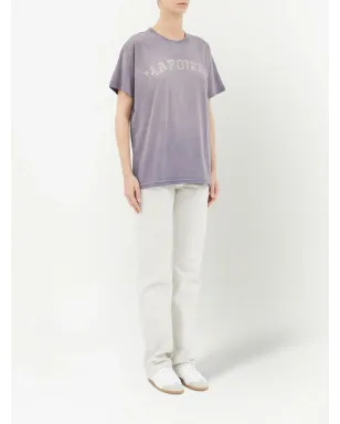 Maison Margiela ロゴプリント ジャージーTシャツ - パープル - サムネイル4