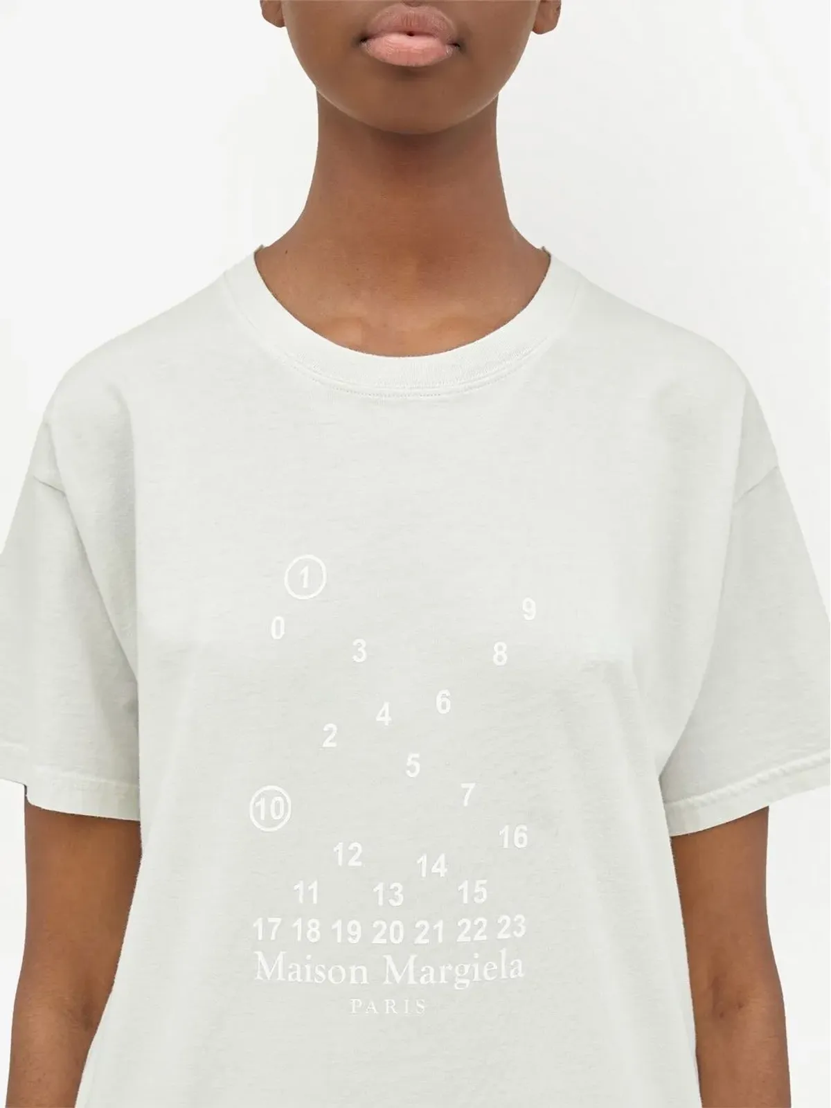 Maison Margiela ナンバーロゴプリントTシャツ - 画像4