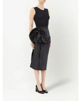 Maison Margiela モアレ効果のフリルミディスカート - サムネイル3