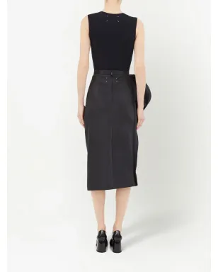 Maison Margiela モアレ効果のフリルミディスカート - サムネイル4