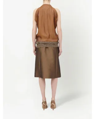 Maison Margiela デコルティケ ハウンドトゥース柄トップ - ブラウン - サムネイル4