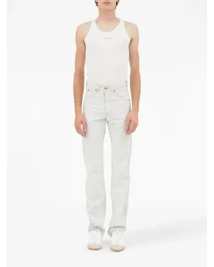 Maison Margiela ホワイトのストレートレッグ ミッドライズ ジーンズ - サムネイル2