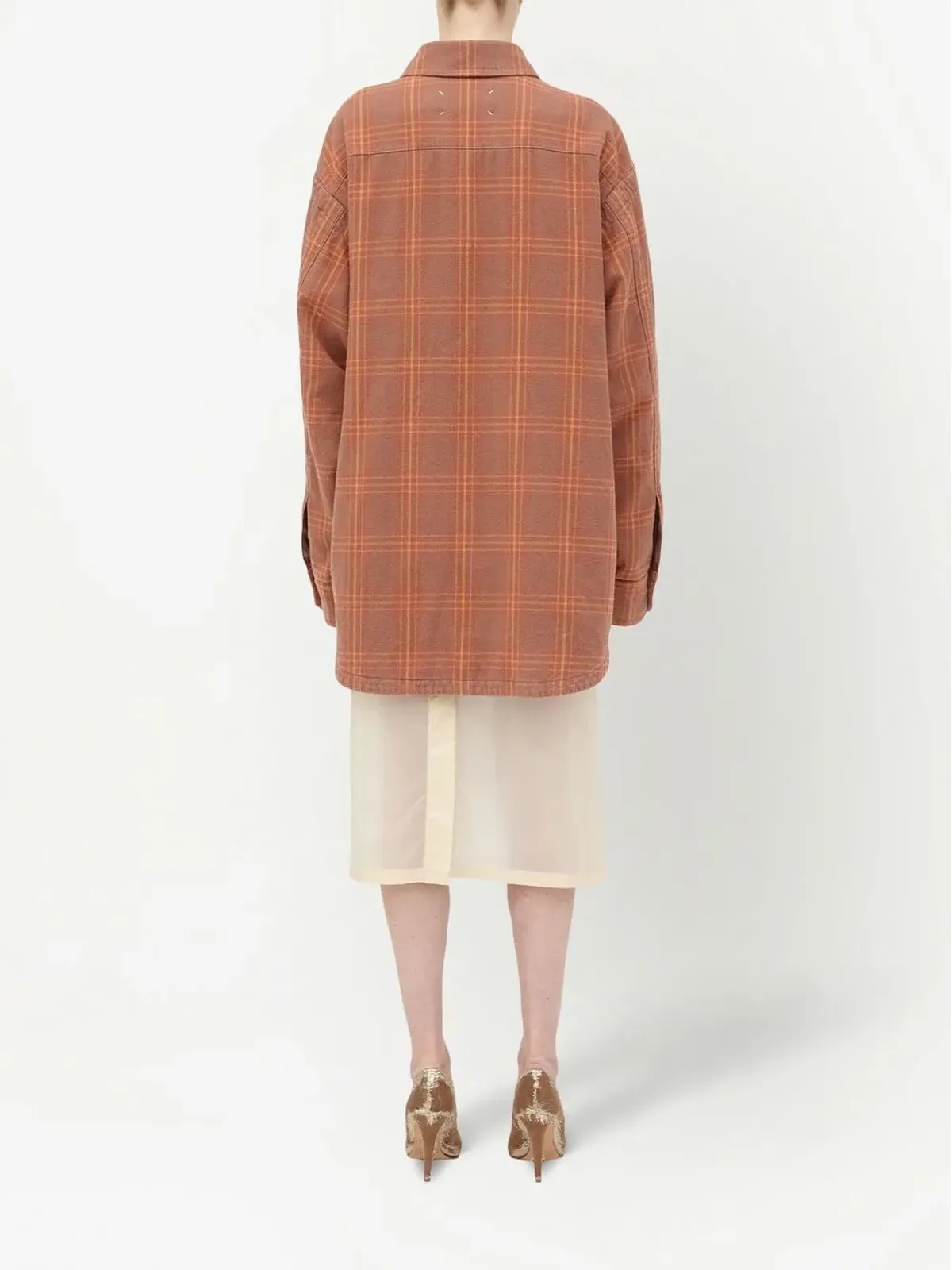 Maison Margiela チェック柄コットンシャツ - 画像4