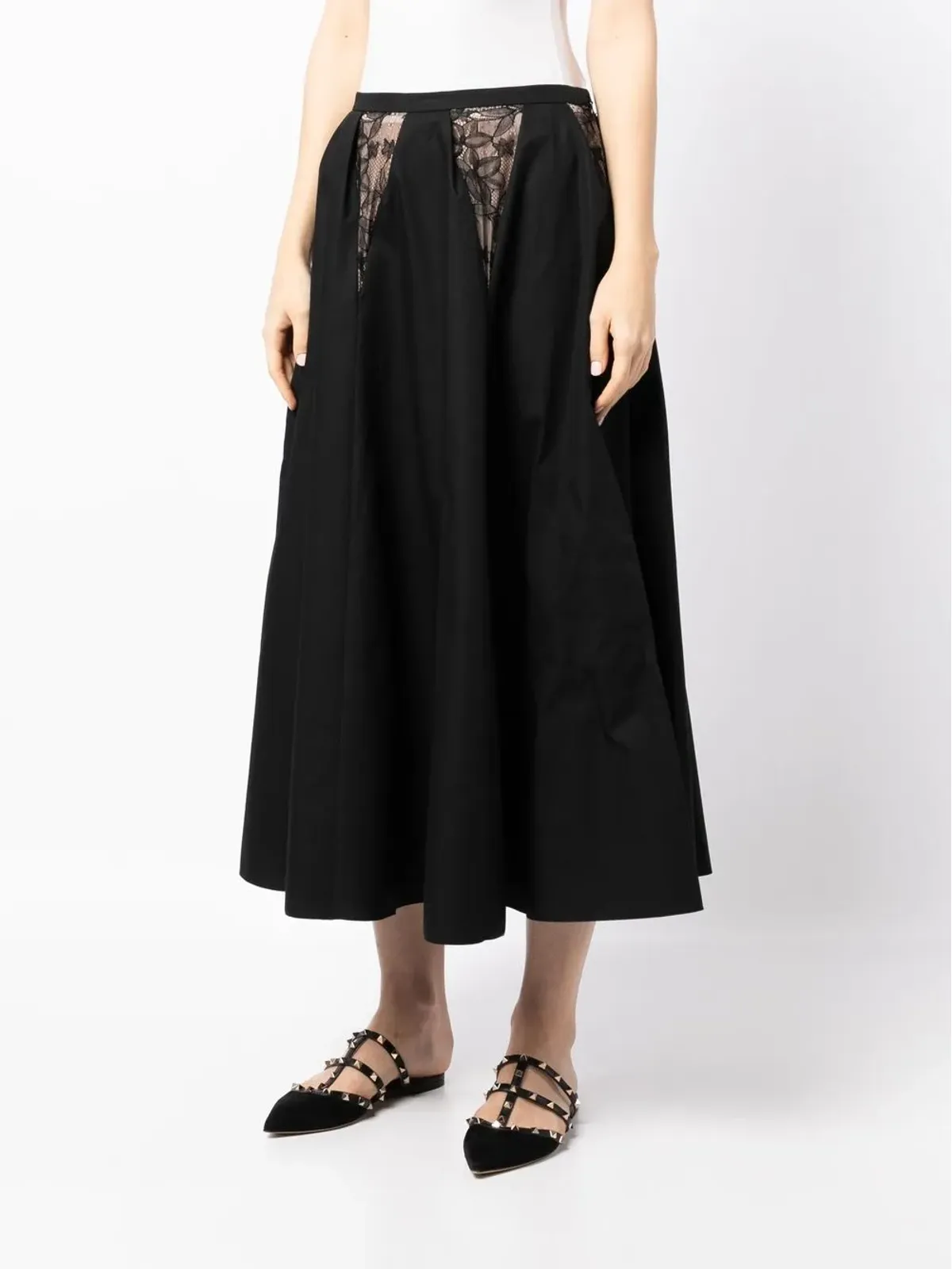 Giambattista Valli レースディテール ハイウエストスカート - 画像3