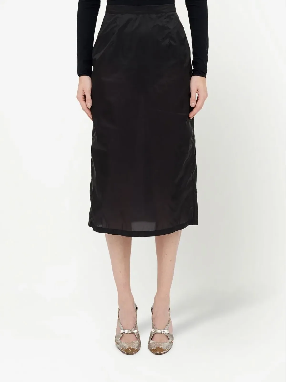 Maison Margiela high-waisted midi skirt - Black - 画像2