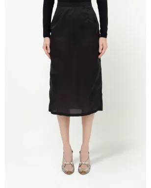Maison Margiela high-waisted midi skirt - Black - サムネイル2