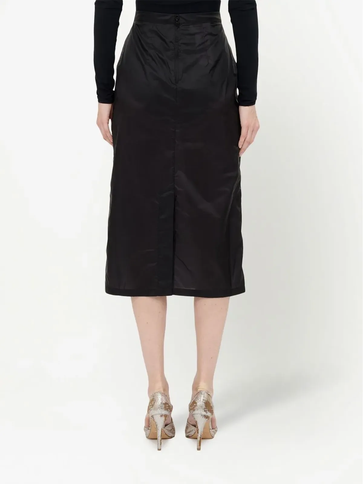 Maison Margiela high-waisted midi skirt - Black - 画像4