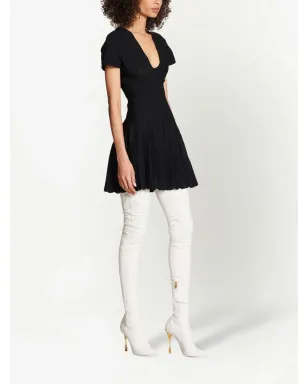 Balmain プリーツメッシュミニドレス - サムネイル3