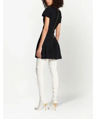 Balmain プリーツメッシュミニドレス - サムネイル4