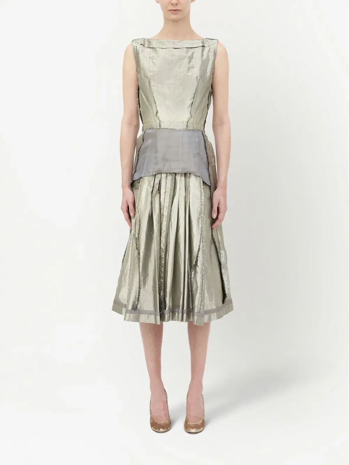 Maison Margiela ワークインプログレス ミディドレス - シルバー - 画像2
