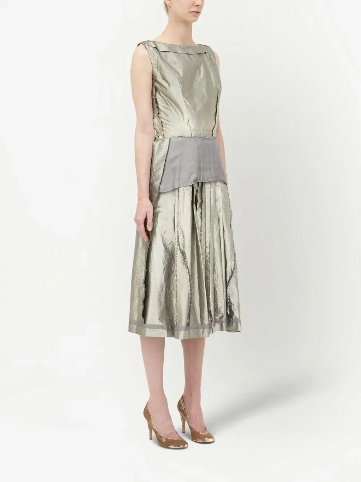 Maison Margiela ワークインプログレス ミディドレス - シルバー - 画像3